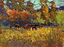 Gemälde, The queue for the pasture, Oksana Ivanyuk