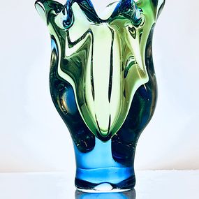 Design, Blue and Green Sommerso vase, Josef Hospodka