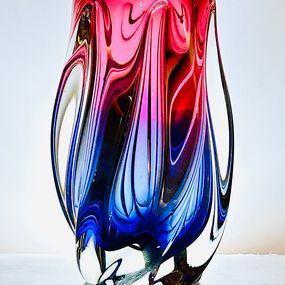 Design, Blue Vase - Propeller, Twisted, Josef Hospodka