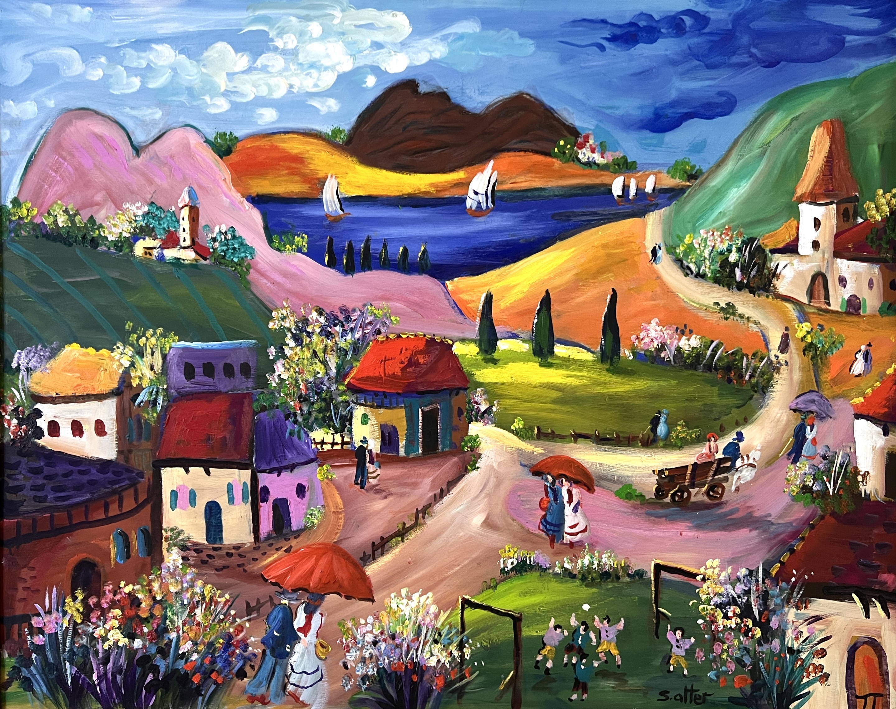 Shlomo Alter, A Joyful Day in the Village Shlomo Alter, A Joyful Day in the Village