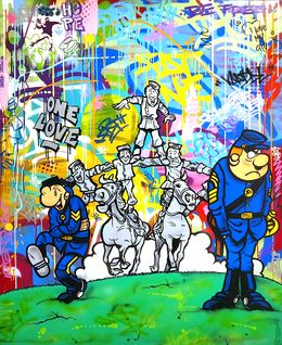 Painting, Les tuniques bleues, Fat