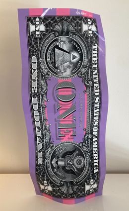 Sculpture, One dollar purple stripe, Karl Lagasse
