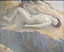 Painting, Dead Adonis, Andreas Charalambous