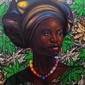 Painting, Crown of Beauty 1, Bakare Abubakri-sideeq Babatunde