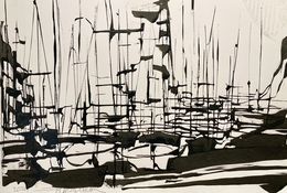 Zeichnungen, Une marina, Frank De Blok