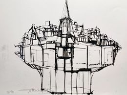 Fine Art Drawings, Champignon ville, Frank De Blok