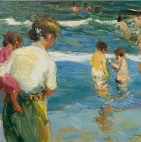 Gemälde, En la orilla del mar, Giner Bueno