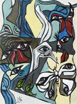 Peinture, Le langage des fleurs - composition imaginaire, Jacques Alary