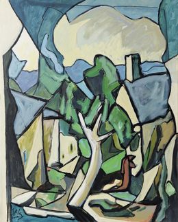 Peinture, Le retour du prodigue - Paysage imaginaire cubiste, Jacques Alary