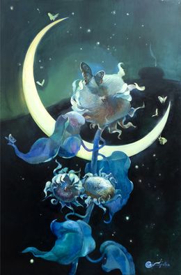 Peinture, Ukrainian Night. Flight of Soul, Anastasiia Grygorieva
