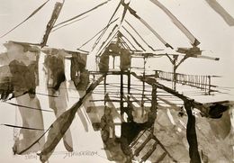Fine Art Drawings, Ruine normande, Frank De Blok