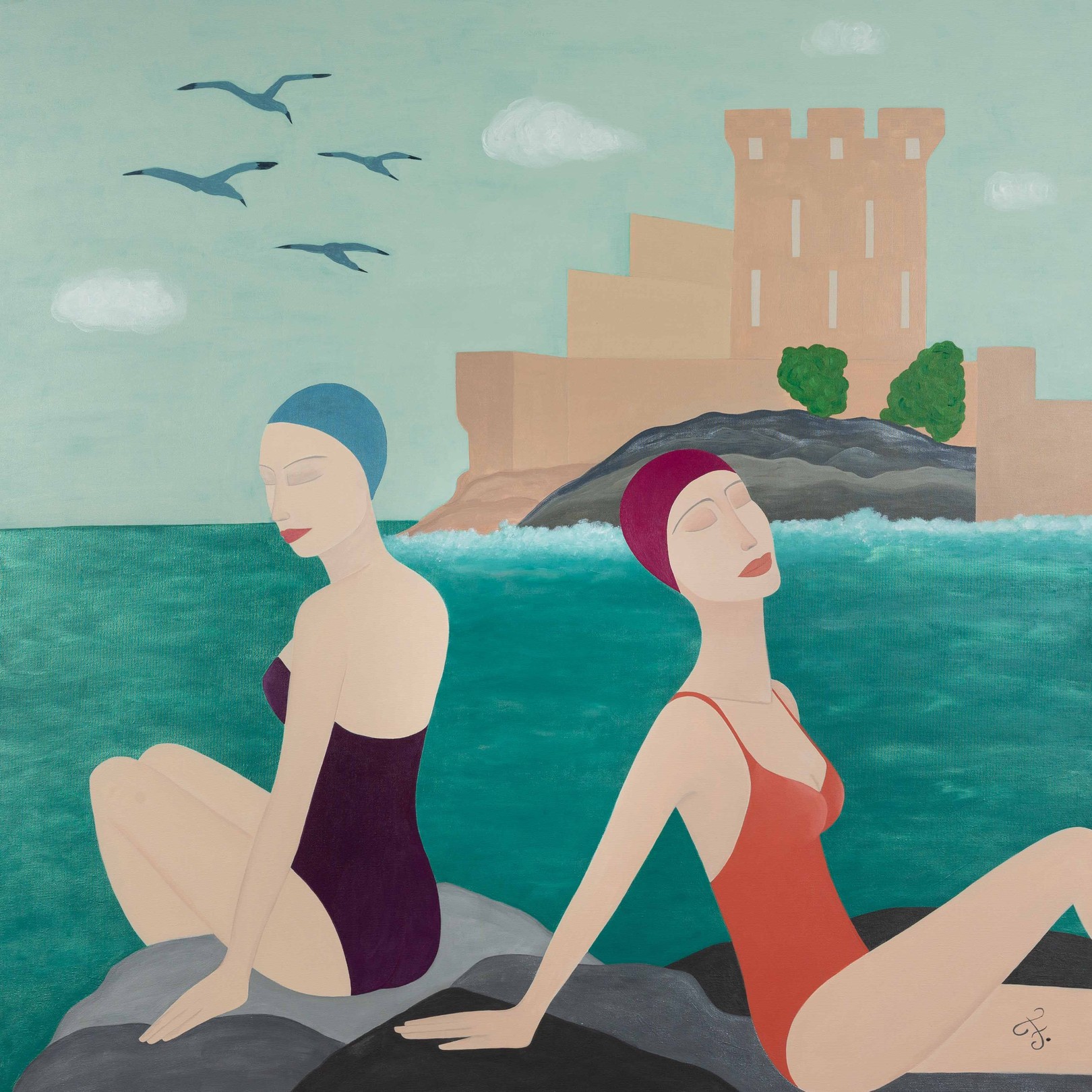 Fannie Iribarnegaray, Les baigneuses de Socoa Fannie Iribarnegaray, Les baigneuses de Socoa