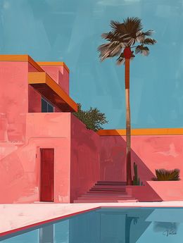 Painting, Coral Oasis, Valia
