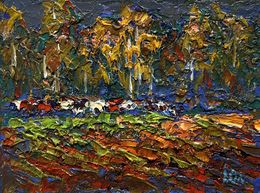 Gemälde, Autumn yellow forest, Ivanyuk Oleksiy