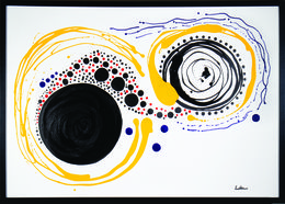 Peinture, Díalogo Entre Yayoi y Miró III, Lorena Barros