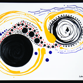 Gemälde, Díalogo Entre Yayoi y Miró III, Lorena Barros