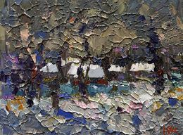 Gemälde, Winter twilight, Oksana Ivanyuk