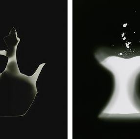 Photography, Jebana and Incense Debris, Diptych, Shine Huang