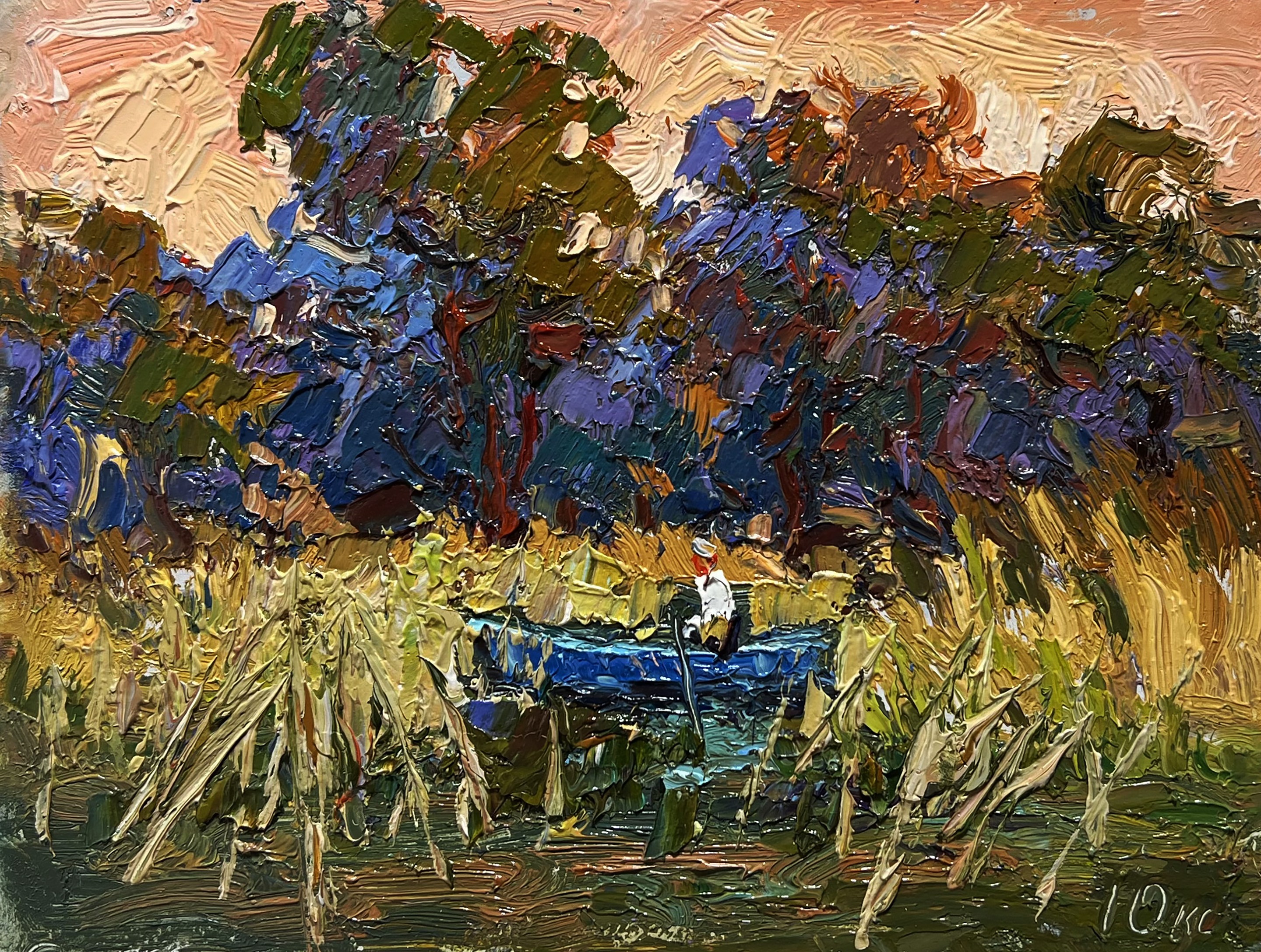 Oksana Ivanyuk, On a boat among the reeds Oksana Ivanyuk, On a boat among the reeds