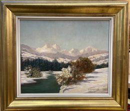 Peinture, Mountain landscape, Alois Arnegger