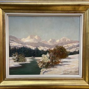 Gemälde, Mountain landscape, Alois Arnegger