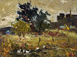Gemälde, Ducks in the lake, Oksana Ivanyuk