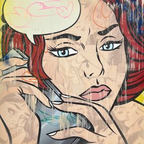 Gemälde, Graffiti Girl (on iphone), Dillon Boy