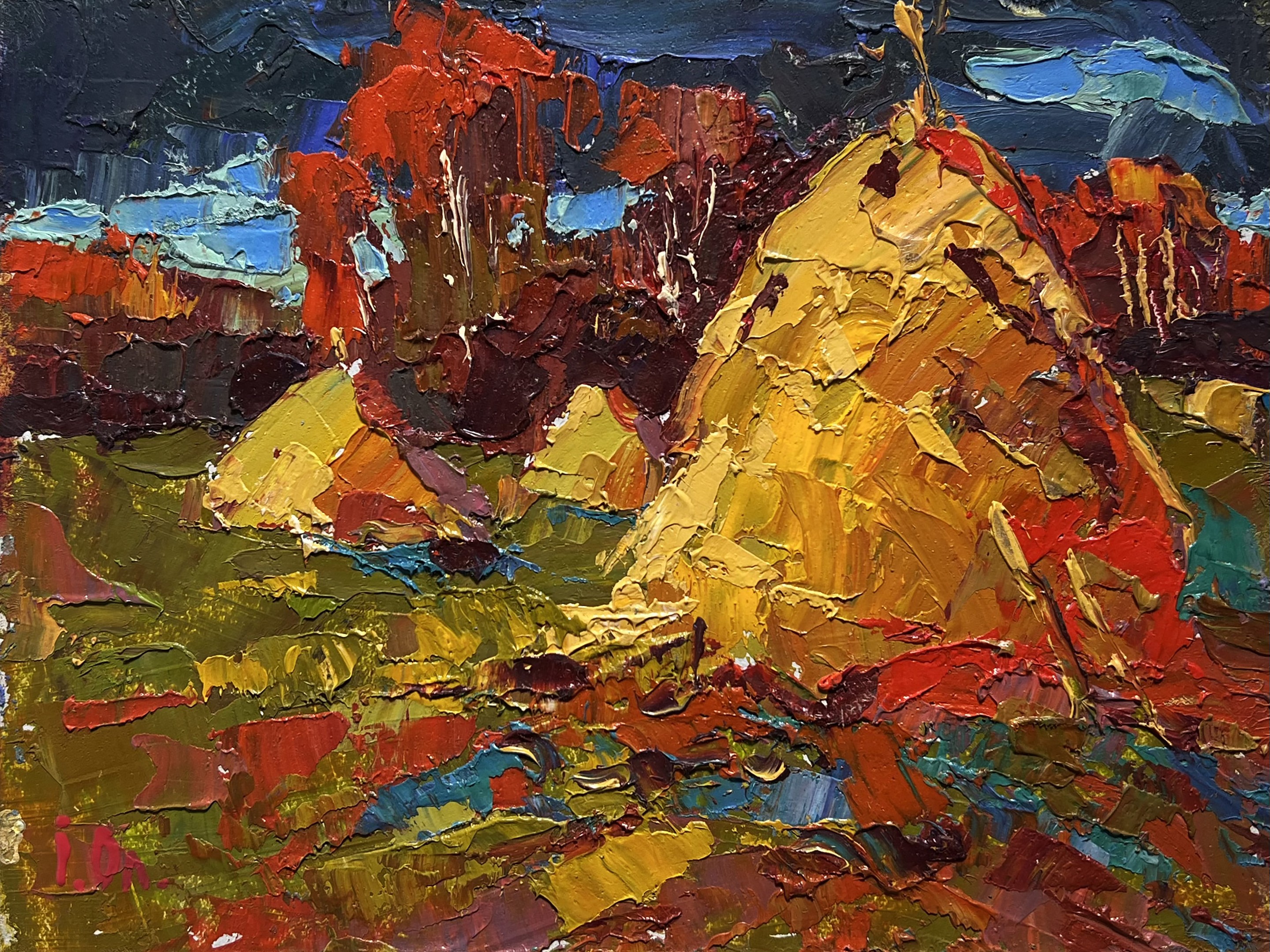 Ivanyuk Oleksiy, Autumn fields and haystacks Ivanyuk Oleksiy, Autumn fields and haystacks