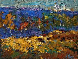Gemälde, Autumn light fog, Oksana Ivanyuk