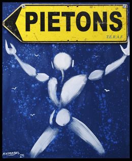 Painting, Le Piéton (Réf. 33), Jérôme Mesnager