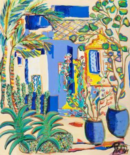 Painting, Majorelle, le temps passe., Sophie Petetin