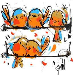 Gemälde, Traveling birds, David Jamin
