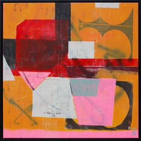 Gemälde, Fractured Orange & Pink, Ronald Hunter