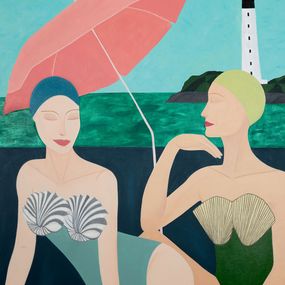 Drucke, Femmes aux coquillages, Fannie Iribarnegaray