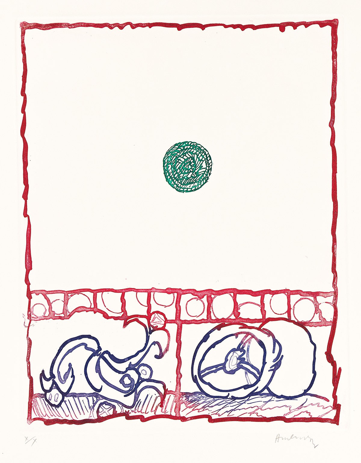 Pierre Alechinsky, Devidoirs, Planche III Pierre Alechinsky, Devidoirs, Planche III