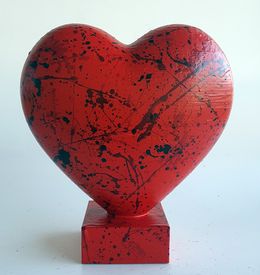 Skulpturen, Red heart love coeur, Spaco