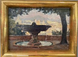 Painting, The Pincio Fountain in Rome, Jozefina Kirchner