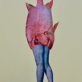 Peinture, Strange Mermaid On Yellow, Marian Williams