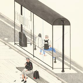 Gemälde, The Bus Stop, Jun Gu Noh