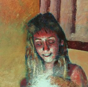 Gemälde, Giada che accende una candela, Luigi Iona