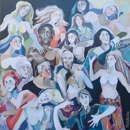 Painting, L'Assistance, Sylvie Nadeau