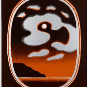 Édition, Pleine Lune Nuages Gris (Orange), Caroline Bachmann