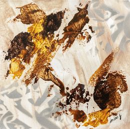 Peinture, Contour de l’abstraction, danse des caractères  - série: Abstraction géométrique et danse des lettres arabes, Imene J