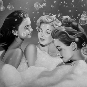 Gemälde, Bubble Bath Girls, Jeremy Bianco