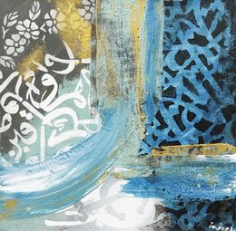 Painting, Passion, l’âme des lettres - série: Abstraction géométrique et danse des lettres arabes, Imene J