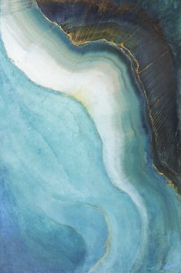 Painting, Rivage lointain - Paysage abstrait vu du ciel, Thierry Nauleau