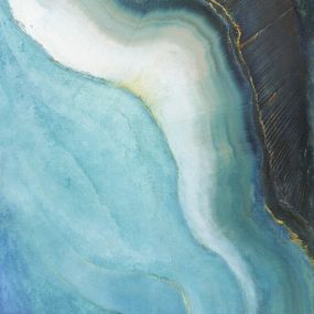 Gemälde, Rivage lointain - Paysage abstrait vu du ciel, Thierry Nauleau