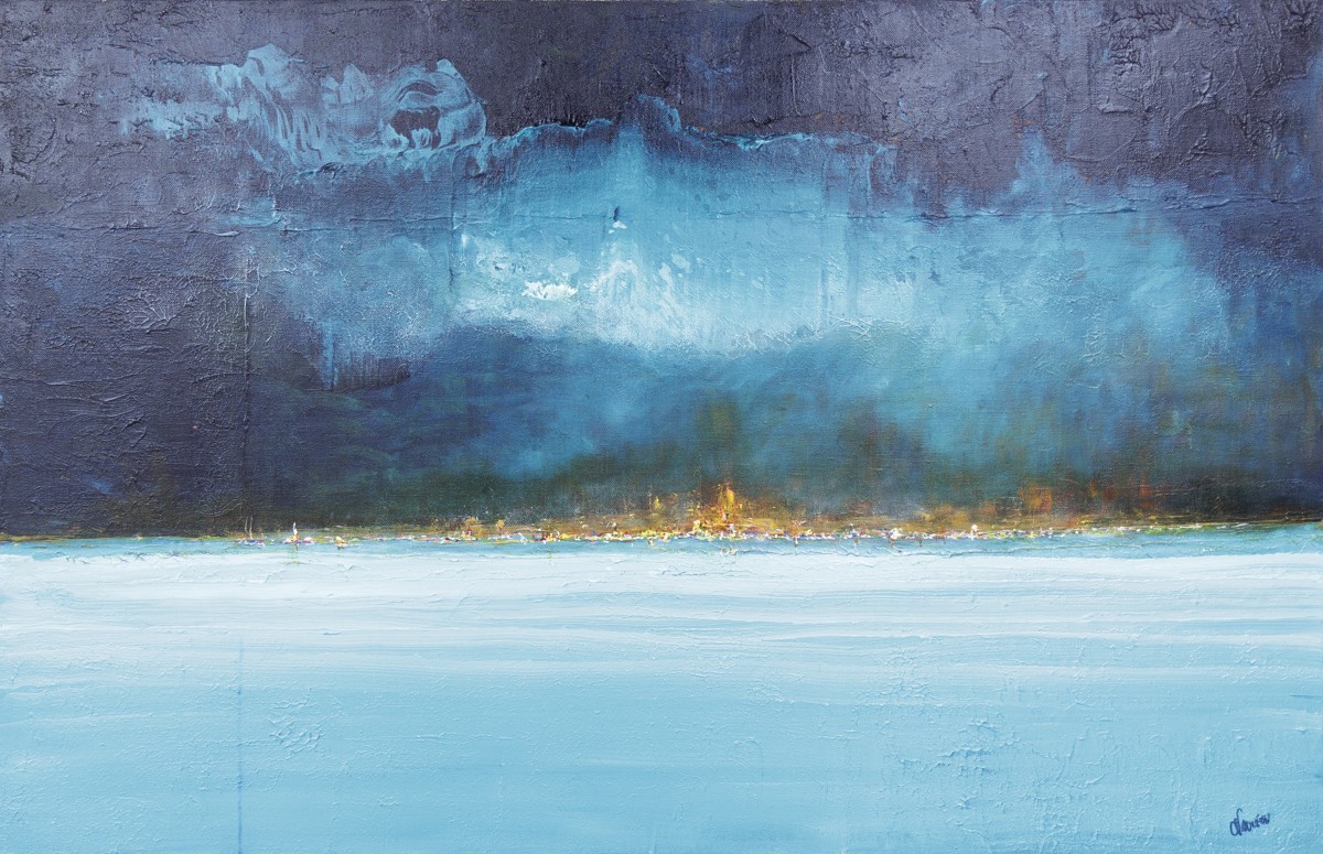 Thierry Nauleau, L'orage monte - Paysage abstrait de tempête Thierry Nauleau, L'orage monte - Paysage abstrait de tempête