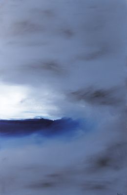 Peinture, Vue mer 1 - Paysage abstrait marin, Laurent Roullier