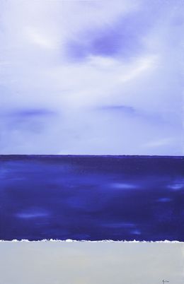 Peinture, Vue mer 2 - Paysage abstrait marin, Laurent Roullier